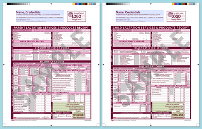 LactForms Superbills Package V8.0 ProPrintable HeaderLogo Pink-Redacted sample-Before editing header