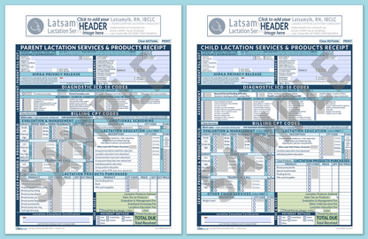 LactForms Superbills Package V8.0 SmartFillable HeaderBox Blue-Redacted sample-Before editing header