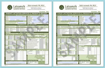 LactForms Superbills Package V8.0 SmartFillable HeaderBox Green-Redacted sample-After editing header