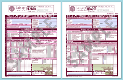 LactForms Superbills Package V8.0 SmartFillable HeaderBox Pink-Redacted sample-Before editing header