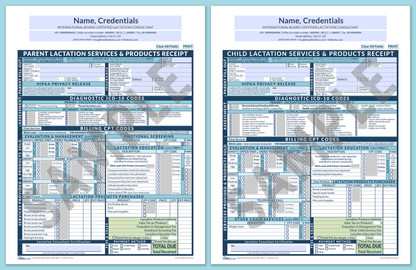 LactForms Superbills Package V8.0 SmartFillable HeaderCenter Blue-Redacted sample-Before editing header