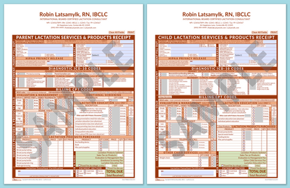 LactForms Superbills Package V8.0 SmartFillable HeaderCenter Orange-Redacted sample-After editing header