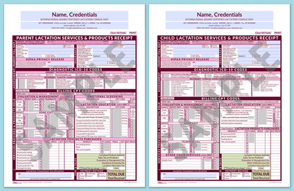 LactForms Superbills Package V8.0 SmartFillable HeaderCenter Pink-Redacted sample-Before editing header