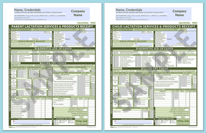 LactForms Superbills Package V8.0 SmartFillable HeaderCompany Green-Redacted sample-Before editing header