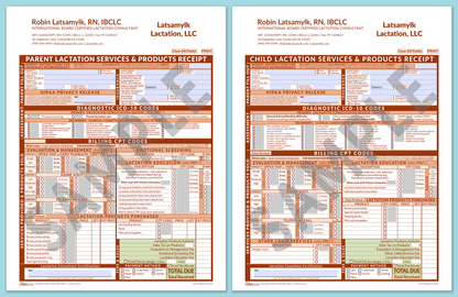 LactForms Superbills Package V8.0 SmartFillable HeaderCompany Orange-Redacted sample-After editing header