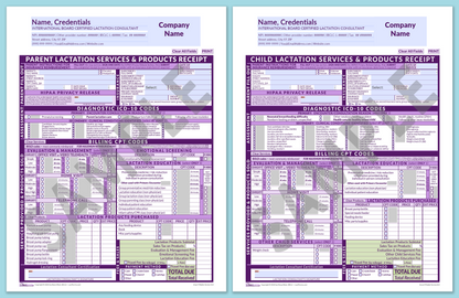 LactForms Superbills Package V8.0 SmartFillable HeaderCompany Purple-Redacted sample-Before editing header