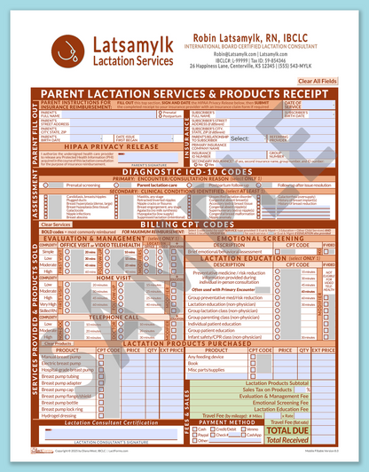 LactForms Parent Superbill V8.0 MobileFillable HeaderBox Orange-Redacted sample-After editing header