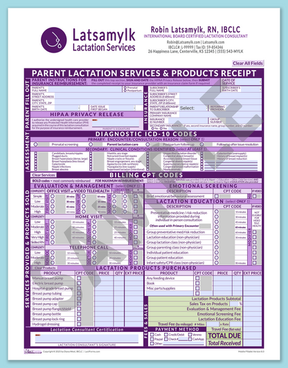 LactForms Parent Superbill V8.0 MobileFillable HeaderBox Purple-Redacted sample-After editing header