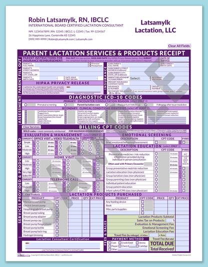 LactForms Parent Superbill V8.0 MobileFillable HeaderCompany Purple-Redacted sample-After editing header