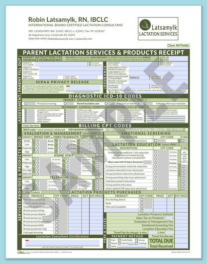 LactForms Parent Superbill V8.0 MobileFillable HeaderLogo Green-Redacted sample-After editing header