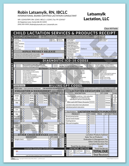 LactForms Child Superbill V8.0 MobileFillable HeaderCompany Grey-Redacted sample-After editing header