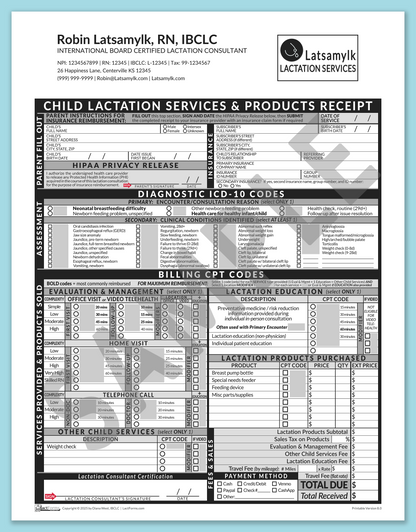 LactForms Child Superbill V8.0 OfficePrintable HeaderLogo Grey-Redacted sample-After editing header