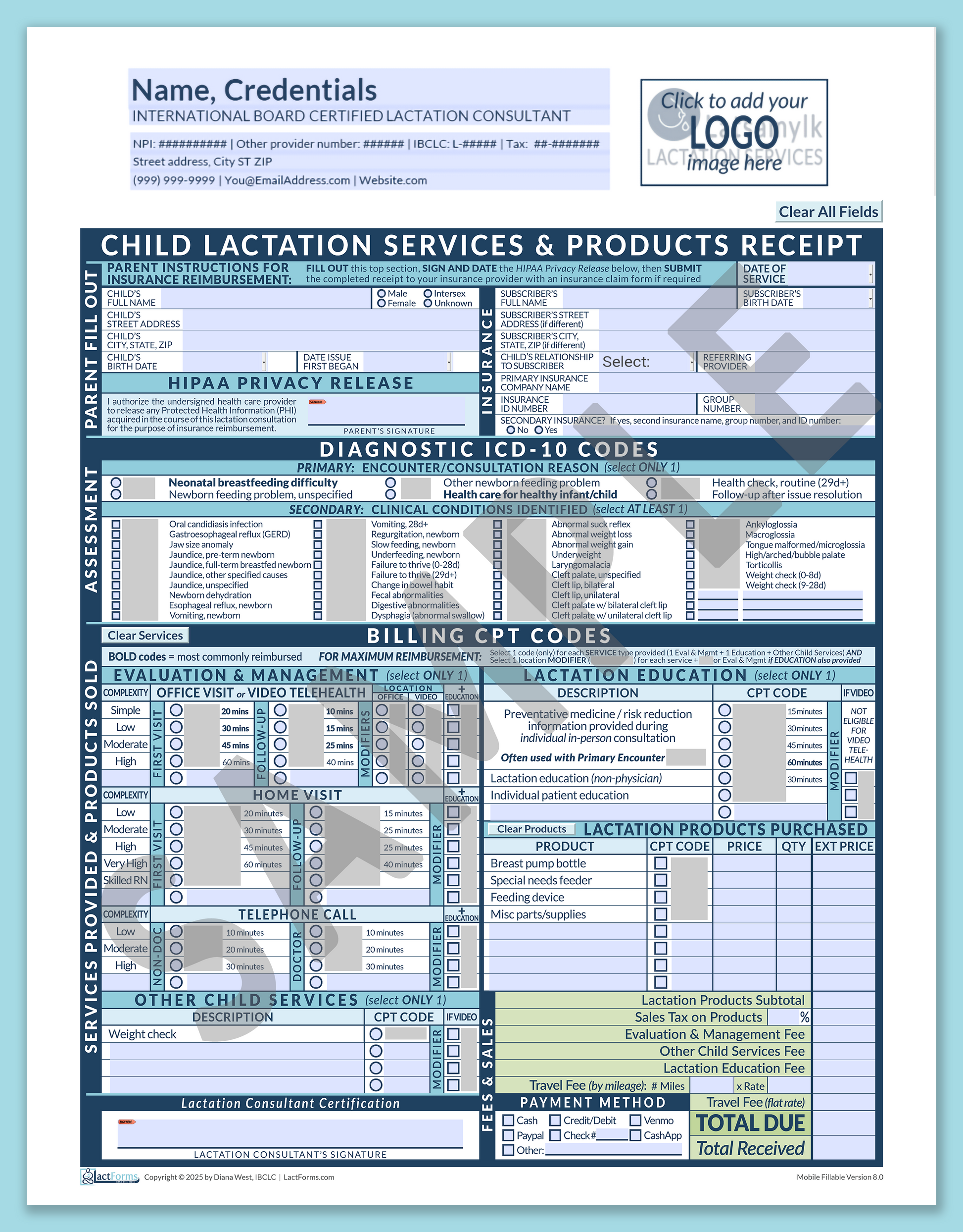 Child Superbill—MobileFillable, HeaderLogo before editing, Blue, V8.0