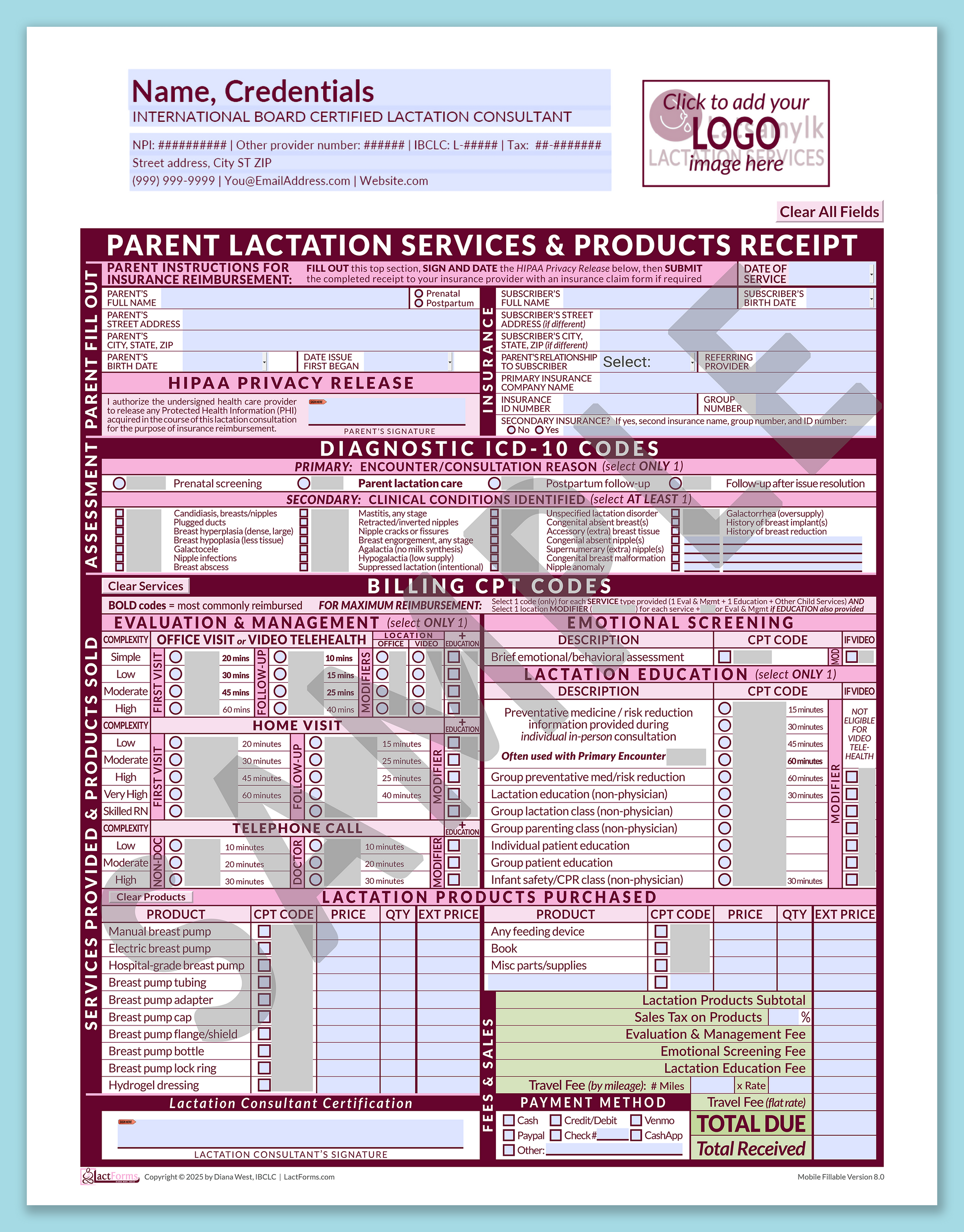 Parent Superbill—MobileFillable, HeaderLogo before editing, Pink, V8.0