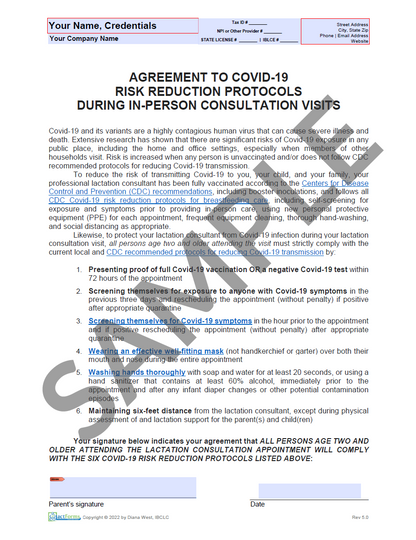 COVID Policy Agreement